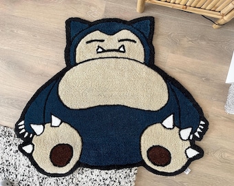 Alfombra personalizada tejida a mano con diseño de Snorlax