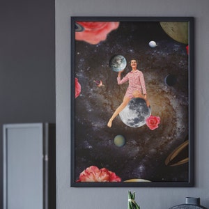 Galactic Dreams Wall Art Digital Download, Home Decor, Vintage Art, Nostalgic Art, Vintage Space Art
