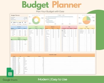 Best Budget Planner Template: Monthly, Weekly & Biweekly Paycheck Budget Tracker for Google Sheets