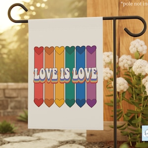 Love Is Love Flag Pride Month Flag LGBTQ Flag Gay Pride Flag Pride House Flag Gay Pride Home Decor Pride Yard Decorations Love Is Love Decor