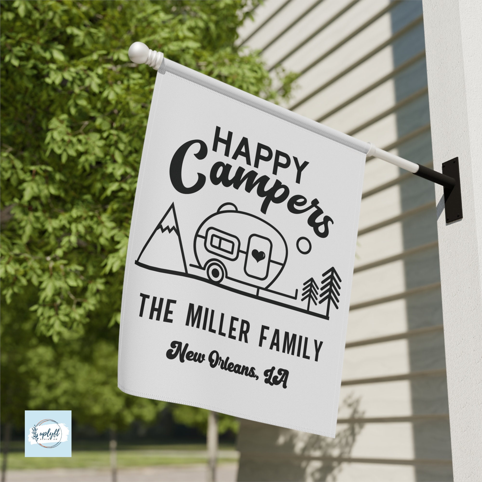 Discover Personalized Happy Campers Flag, Camping House Flag for Camper