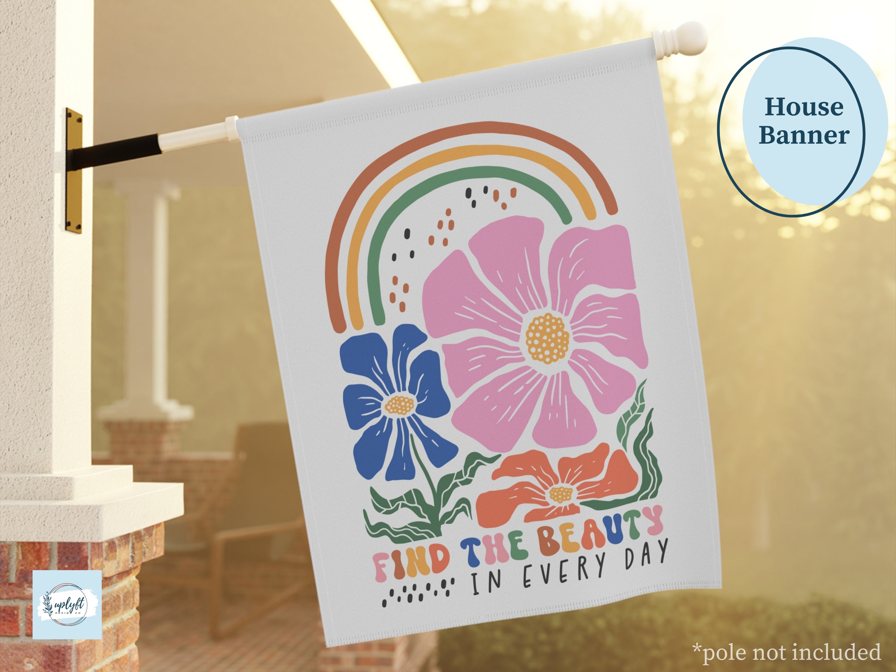 Discover Floral Inspirational Summer House Flag