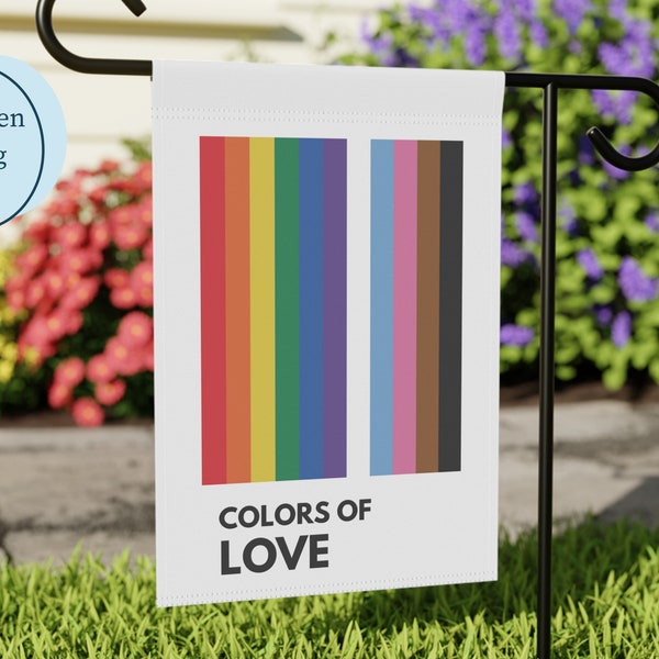 Colors of Love Inclusive Pride Flag LGBTQ Flag Gay Pride Flag Pride House Flag Gay Pride Home Decor Pride Yard Decorations Pride Month Gift