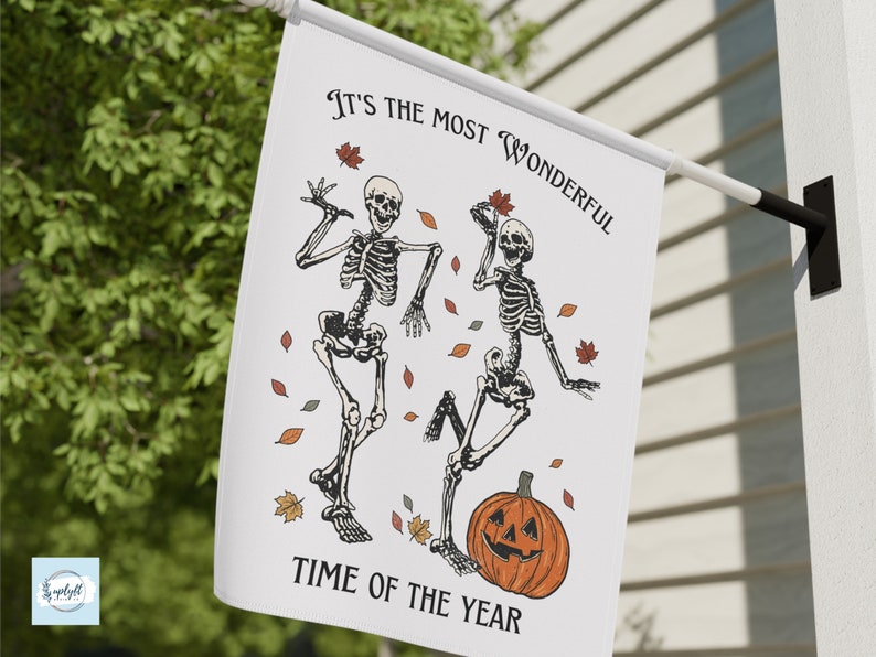 Halloween Flag Halloween Garden Flag Skeleton Halloween