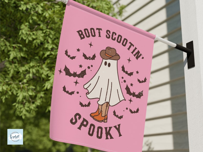 Boot Scootin Spooky Western Halloween Garden Flag Halloween