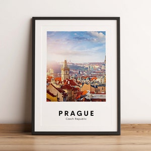 Stampa di viaggio di Praga, Poster di viaggio di Praga, Repubblica Ceca, Repubblica Ceca stampa, Repubblica Ceca Poster, Europa, stampa di viaggio in Europa