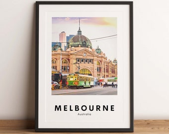 Melbourne Print DIGITAL DOWNLOAD, Melbourne Poster, Melbourne Travel Poster, Australia Travel Poster, Australia Travel Print, Printable