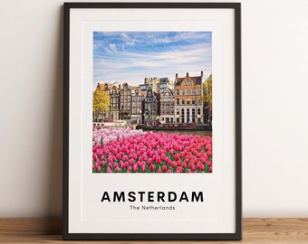 Amsterdam Print, The Netherlands Poster, Europe Travel Poster