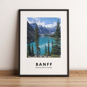 Banff National Park Digital Download Print, Banff National Park, Canada National Parks, Banff, Canada Travel Poster, Canada, Alberta Print