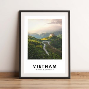 Vietnam Print, Vietnam Travel Poster, Vietnam Wall Art, Vietnam Photography, Vietnam, Sapa print, Rice fields print, Ninh binh