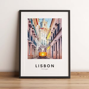 Lisbon Print, Portugal Poster, Lisbon Wall Art, Travel Poster