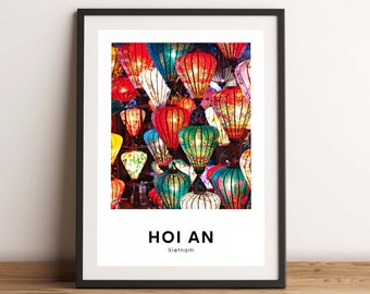 Impresión de Hoi An, cartel de viaje de Vietnam, arte de pared de Vietnam, cartel de viaje de Hoi An, imprimible, descarga digital