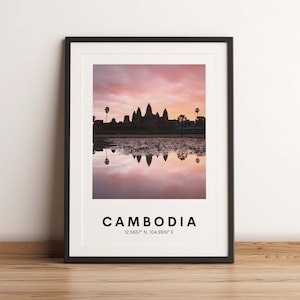 Cambodia Art Print, Cambodia Travel Poster, Cambodia Wall Art, Cambodia Photography, Angkor Wat, Siem Reap travel poster, Cambodia