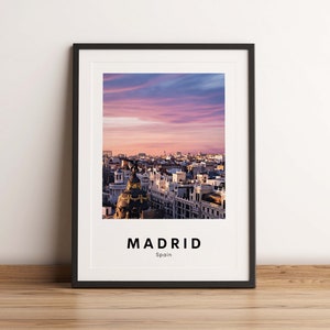 Madrid Print Digital Download, Madrid Poster Printable, Spain Wall Art, Travel Poster