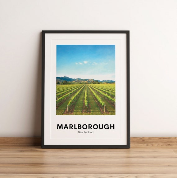 Marlborough New Zealand Travel Poster, South Island Art Print