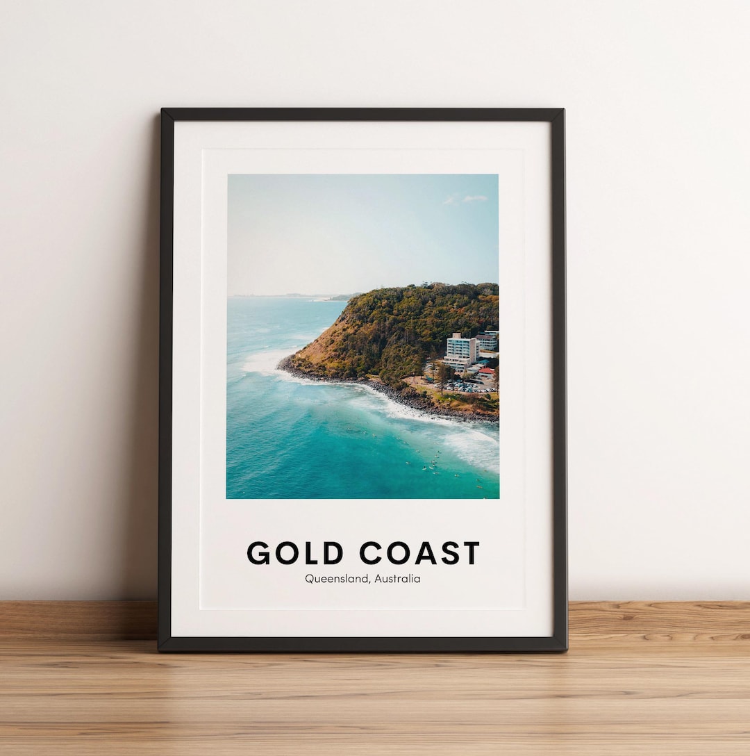 Gold Coast Art Print, Gold Coast Travel Poster, Gold Coast Wall Art