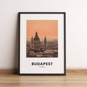 Impresión de viaje de Budapest, cartel de viaje de Hungría, arte de pared de Budapest, cartel de viaje de Budapest, imprimible, descarga digital