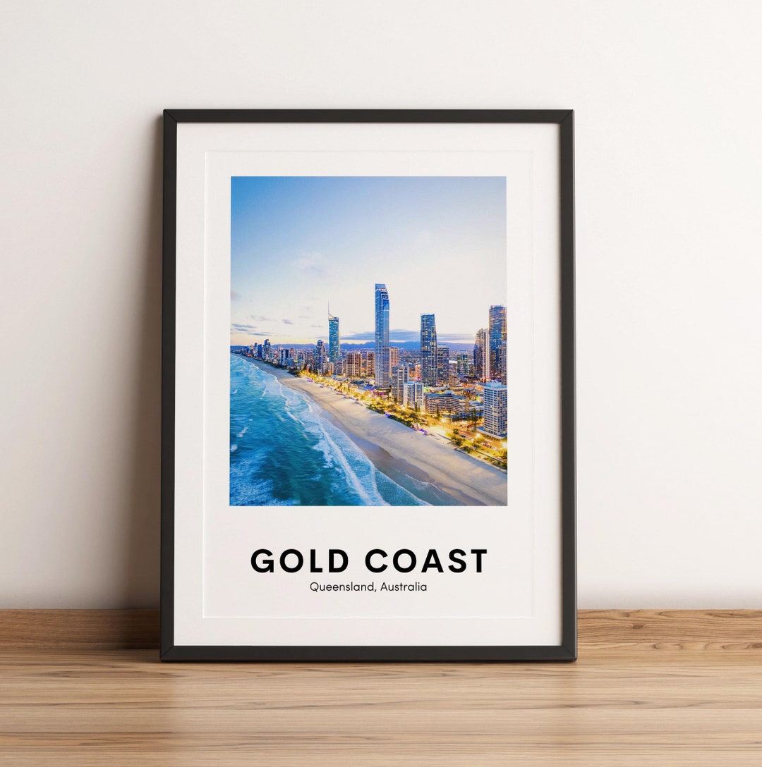 Gold Coast Kunstdruck Gold Coast Reise Poster Gold Coast Etsy.de