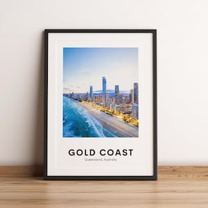 Gold Coast Art Print, Gold Coast Travel Poster, Gold Coast Wall Art, Australia Print, Gold Coast Photo, Digital Download, Printable