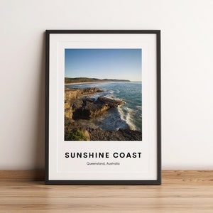 Sunshine Coast Art Print, Sunshine Coast Travel Poster, Noosa Wall Art, Noosa Photography, Australia poster, Digital Download, Printable
