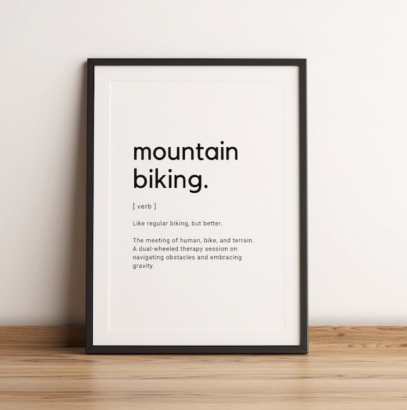 Mountain Biking Definition Art Print, MTB Poster (Digital Download)