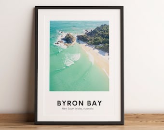 Byron Bay Art Print, Byron Bay Travel Poster, Byron Bay Wall Art, Byron Bay Photography, Australia travel poster, digital download printable