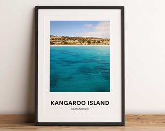 Kangaroo Island Seascape Print, South Australia Travel Poster (Digital Download)