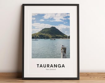 Tauranga New Zealand Art Print, Mount Maunganui Poster (Digital Download)