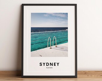 Bondi Beach Print, Sydney Travel Poster (Digital Download)
