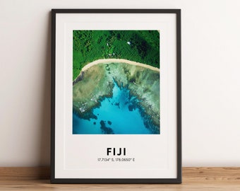 Fiji Travel Poster, Pacific Islands Print (Digital Download)