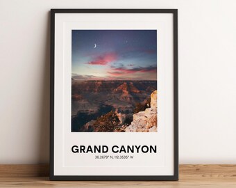 Grand Canyon Travel Photo Print, Landscape Wall Art (Digital Download)
