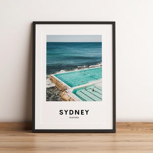 Sydney Art Print, Sydney Travel Poster, Sydney Wall Art, Australia Print, Sydney Photo, Bondi Beach, Bondi Print,Digital Download, Printable