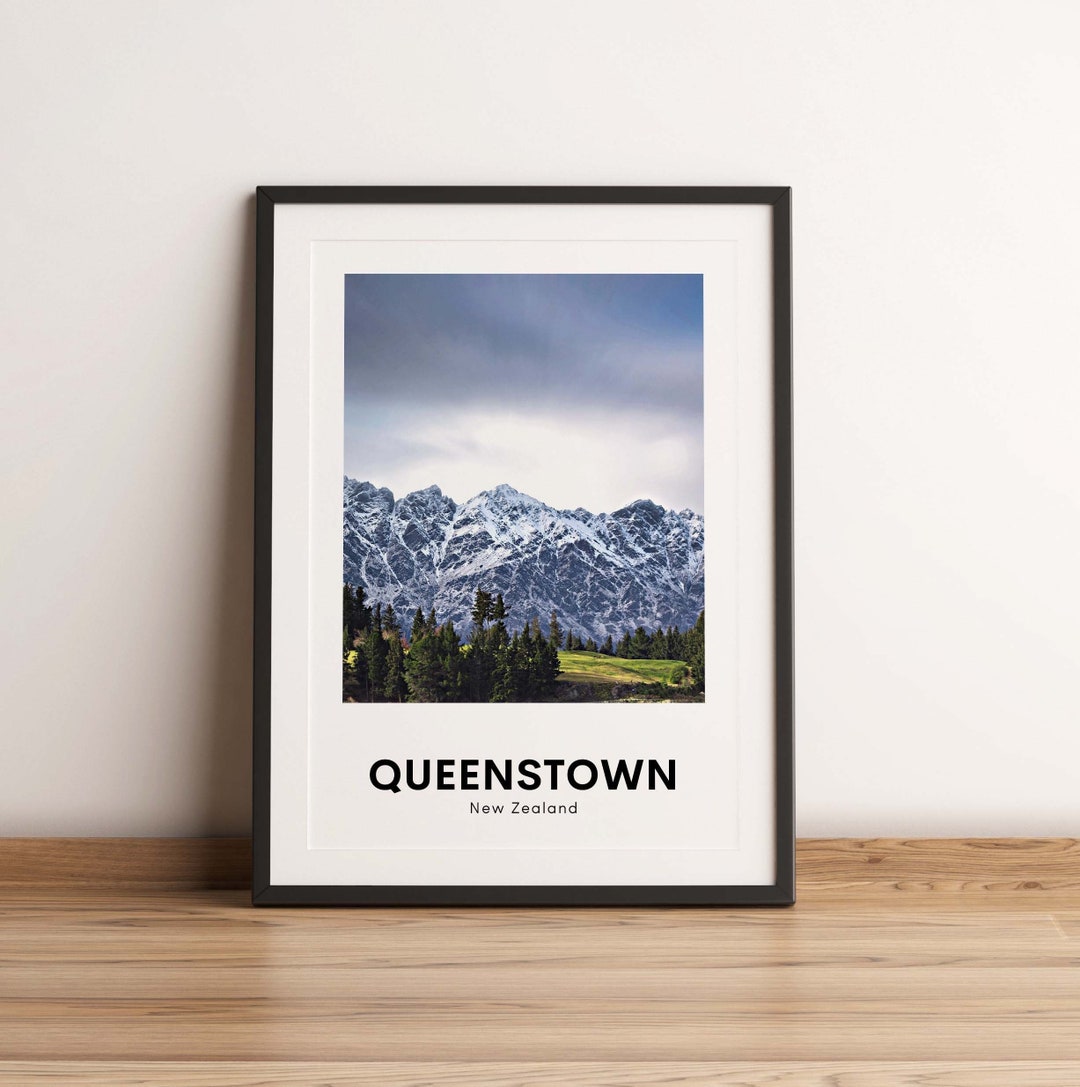 Queenstown Art Print Queenstown Travel Poster Queenstown Etsy
