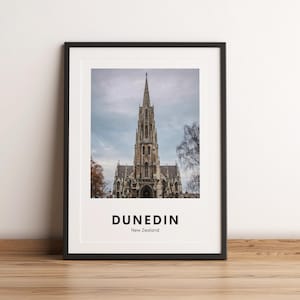 Dunedin Art Print, Dunedin Poster, Dunedin Wall Art, New Zealand poster, New Zealand, Otago, NZ, Dunedin, Digital Download, Printable