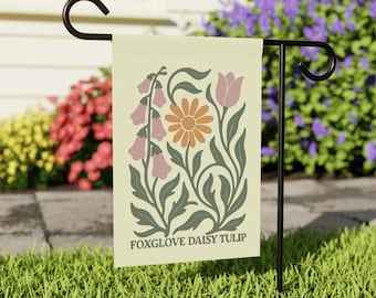 Subtle Anti Trump Garden Flag Foxglove Daisy Tulip FDT Yard Sign