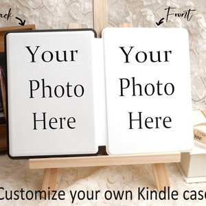 Create Your Own Kindle Case with Book Cover OR Your Own Photo All new kindle 6 2022 case, Custom Kindle Cover, kindle 5 Case Oasis Scribe image 2