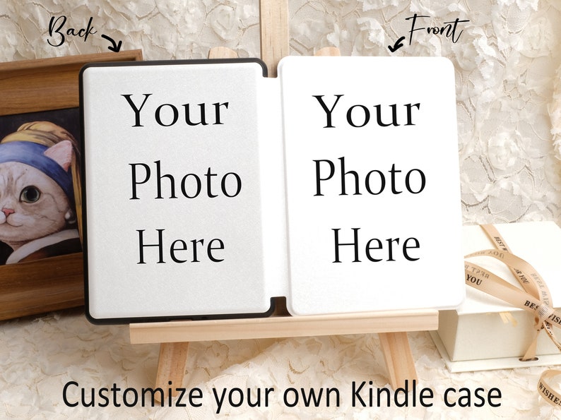 Create Your Own Kindle Case with Book Cover OR Your Own Photo All new kindle 6 2022 case, Custom Kindle Cover, kindle 5 Case Oasis Scribe image 2