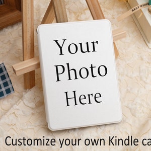 Create Your Own Kindle Case with Book Cover OR Your Own Photo All new kindle 6 2022 case, Custom Kindle Cover, kindle 5 Case Oasis Scribe image 1