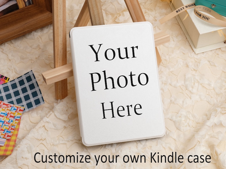 Create Your Own Kindle Case with Book Cover OR Your Own Photo All new kindle 6 2022 case, Custom Kindle Cover, kindle 5 Case Oasis Scribe image 1