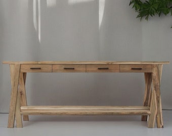 Recycled teak console table