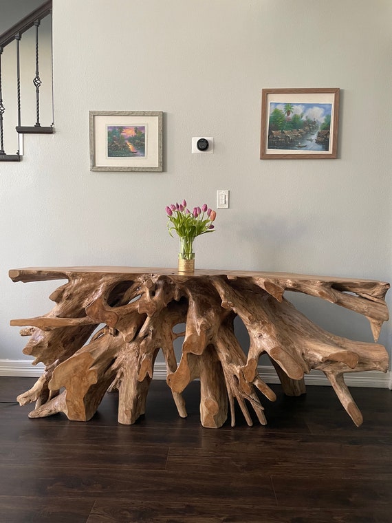 Driftwood entry table discount