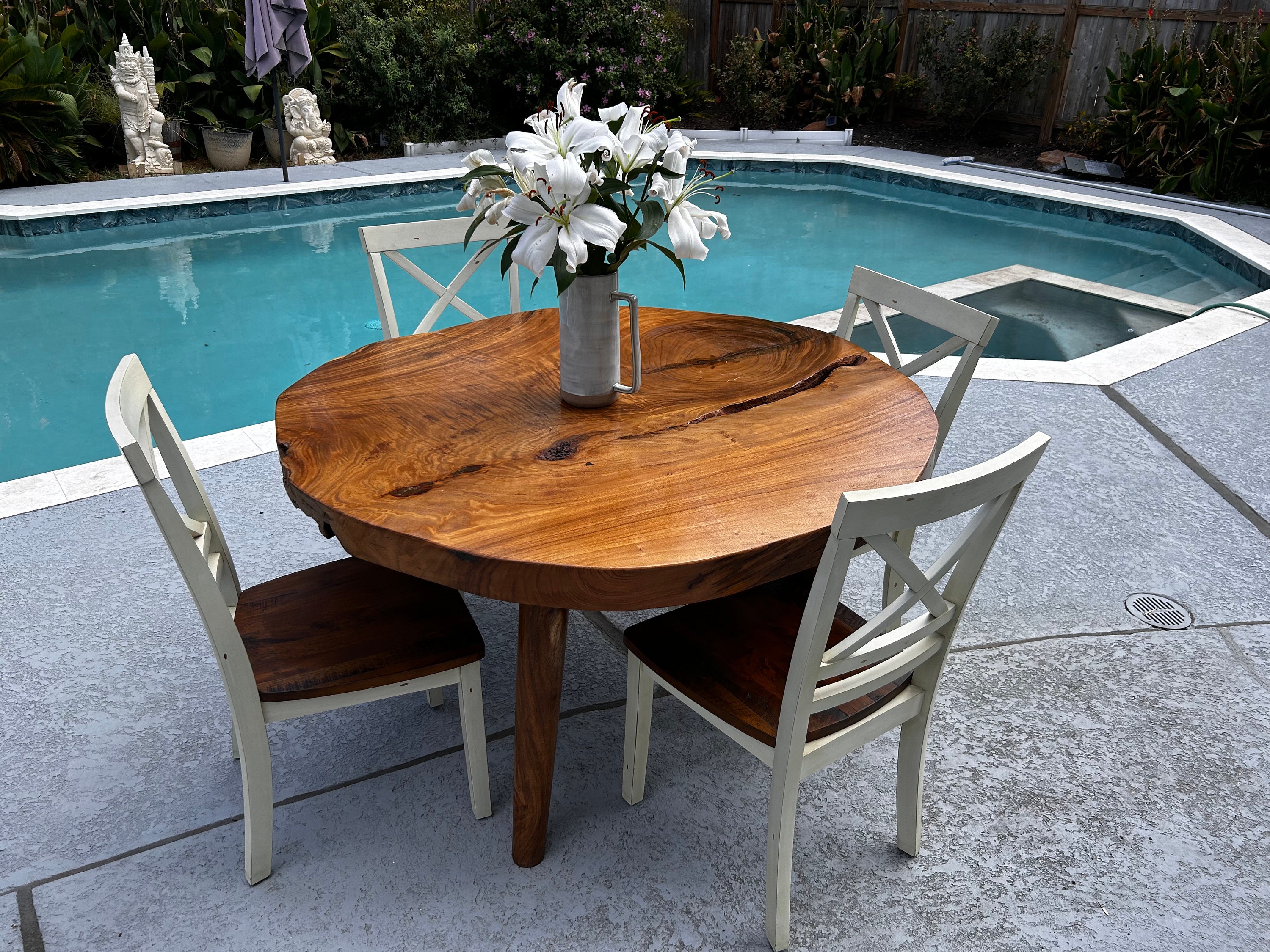 Live Edge Round Table 51l51w31h Etsy