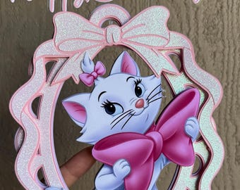 Birthday Cake Topper: Aristocats Pretty Pink kitty Cat Cake decoration