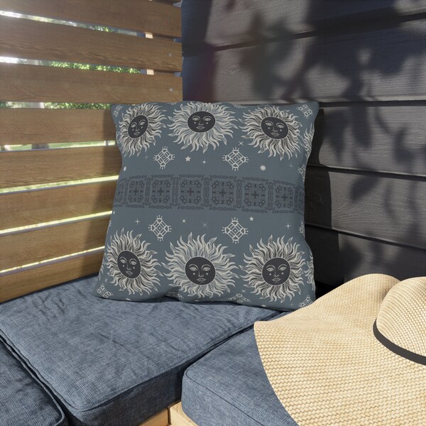 Grey Outdoor Pillow - Etsy
