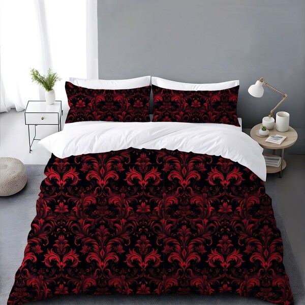Red Duvet Cover Etsy