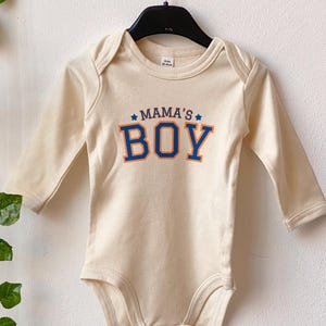 Mamas Boy Bodysuit, Kids T-shirt for Mother&#39;s Day, Mamas Boy Toddler Shirt, Cool Baby Shower Gift for New Mom, Cute Mama&#39;s Boy Baby Bodysuit