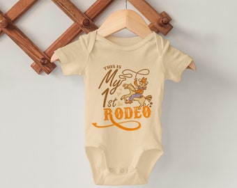 This Is My First Rodeo Onesie®-  Horse Rodeo Baby Bodysuit, Cute Rodeo Onesie®, Cute Cowboy Bodysuit, My First Rodeo Toddler Tshirt