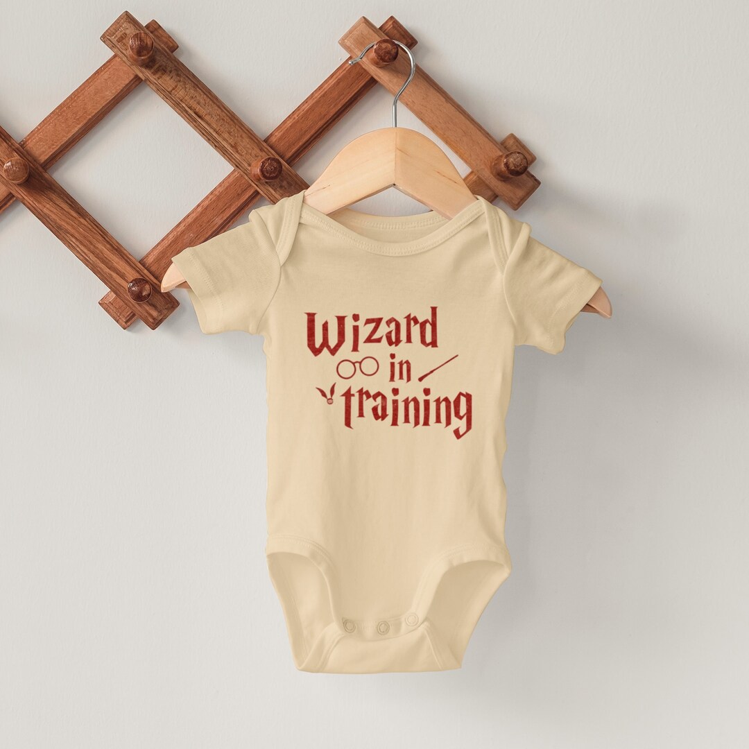 BeeGeeTees Future Student Funny Wizard Baby Parody Bodysuit (Banana Yellow, Newborn