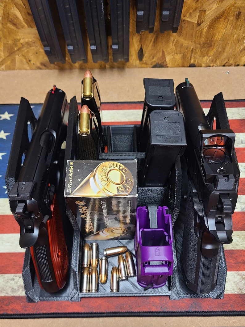 Range Buddy / Safe Buddy – 2‑Pistol & 6‑Magazine Organizer image 1