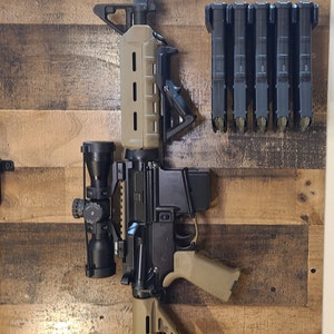 AR wall mount with 5 mag mount combo